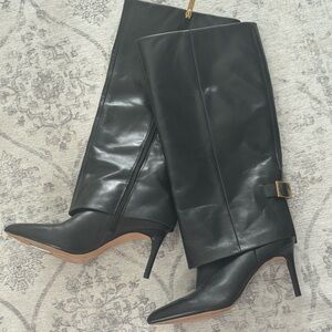 Vince Camuto Black Leather Heeled Boots